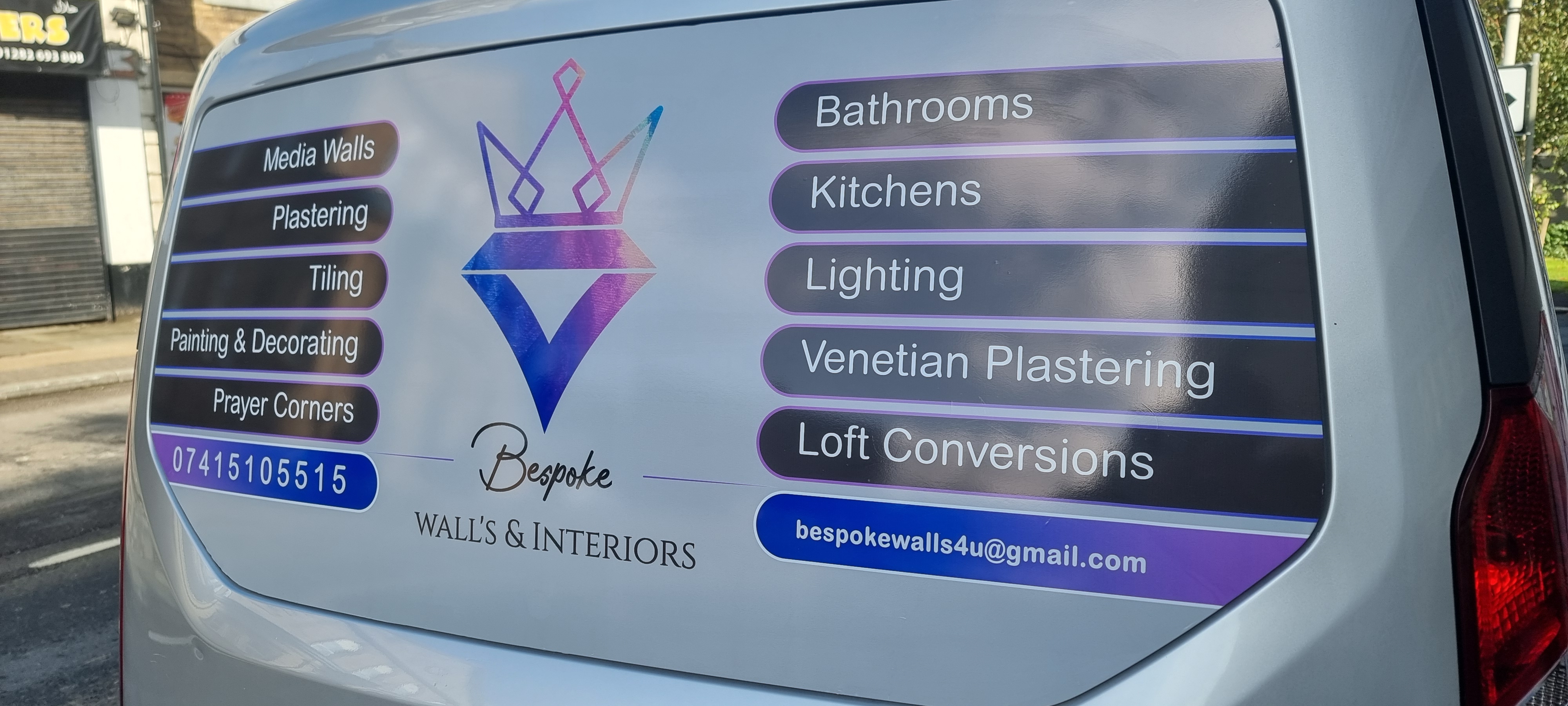 Van lettering job
